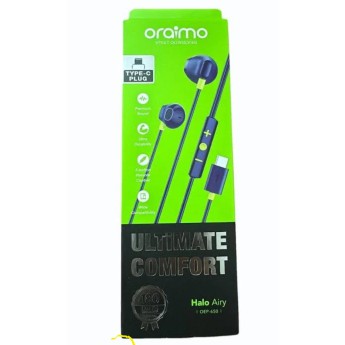 oraimo Halo Airy (OEP-650) Type-C Wired Earphones – Premium Sound, Ultimate Comfort & 3-Button In-Line Control