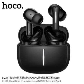 Hoco EQ34 Plus ANC+ENC True Wireless Earbuds – Bluetooth 5.4, 13mm Drivers & 28 Hours Total Playtime