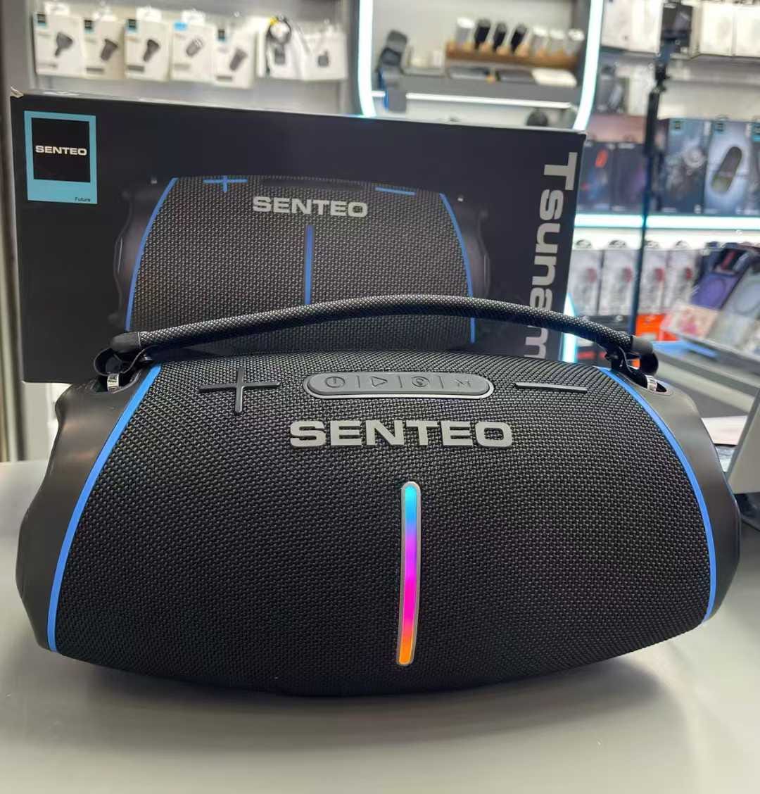 Senteo Studio Tsunami 80W Portable Bluetooth Speaker – Powerful Bass, Dynamic RGB Lighting & Sturdy Carry Strap
